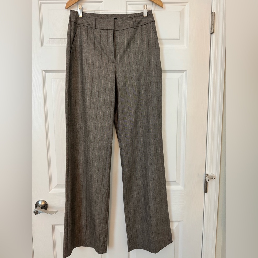 White House Black Market Gray Wide Leg Pants size 8L